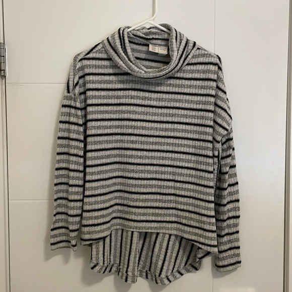 Saturday Sunday  (Anthro) Striped Pippa Hacci Turtleneck Top - Picture 2 of 8
